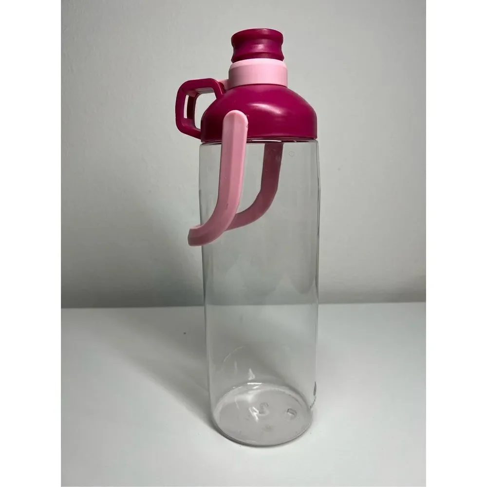 64 OZ WATER BOTTLE with Straw! Pink & Red